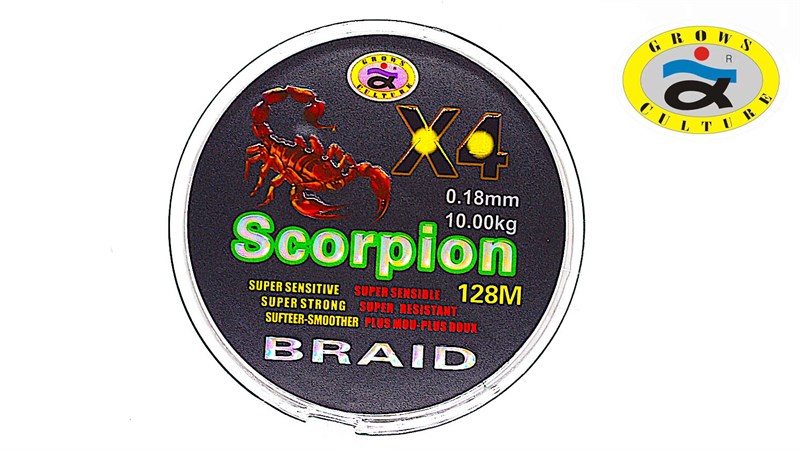 Grows Culture SCORPIION X4 128MM 0.18mm 10.00kg - фото 10868